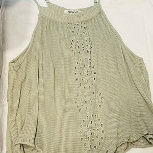 Rip Curl Green woven Cut Out Tank Top Xl